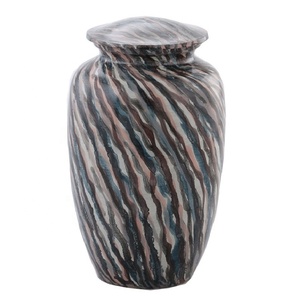 Urne funéraire en métal de style américain classique pour cendres humaines, 10 pouces - Product Image 1