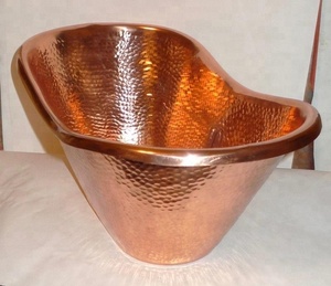 Matériel en métal d'accessoires de barre de baquet de partie de boisson martelé par cuivre pur ovale - Product Image 4