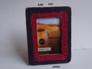 Marco de fotos de yute de alta calidad, marco de fotos de mesa, marco de fotos de escritorio, marco de fotos decorativo de yute para oficina en casa - Product Image 4