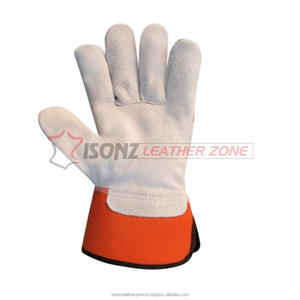 Gants de travail en cuir fendu de qualité supérieure, résistants à la chaleur, antidérapants, durables et respirants, 10 pouces - Product Image 4