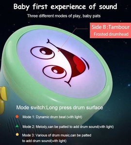 Hai Mặt Năng Động Cán Trẻ Sơ Sinh Bé Nhạc Đánh Bại Tay Trống Đồ Chơi - Product Image 2