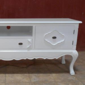 Muebles de madera-francés pintado blanco TV Stand mueble de gabinete - Product Image 2