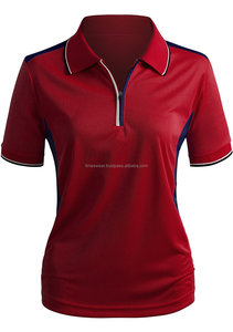 Girls Top Quality Short Sleeve Zip up Red Polo <b>Shirt</b> / Sports <b>Shirt</b> / <b>T</b>-<b>Shirt</b> - Product Image 2
