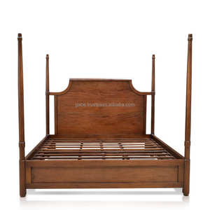 เตียงไม้สักโบราณทรงโปสเตอร์ ขนาดคิงไซส์ สูง 210 ซม.  มีสีให้เลือก  ชุดเฟอร์นิเจอร์ห้องนอนรุ่น-พานามา สำหรับใช้ในบ้าน - Product Image 2