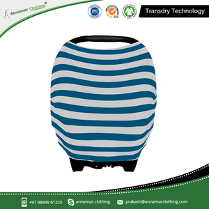 100% CPSC Certified Organic Cotton Stretchy Multi-Use Baby Car Seat Cover Canopy - Product Image 2