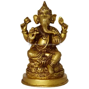 Ganapati Ganesha Metalen Standbeeld Sculptuur Ganesha Voor Nieuw Begin Home Decor Tempel Hoek Entree Geschenken