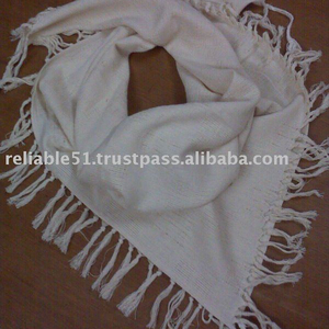 PJL Brand Ethnic Style Solid Color Cotton <b>Scarf</b> Self-Designed Patterns Inspired Arab Culture Soft Comfortable Canvas Shawl - Product Image 2