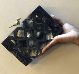 Artesanía de lujo hecha a mano madre de perla bolso de noche nuevo diseño señora embrague para bodas nupciales precio - Product Image 2