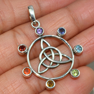 Pendientes de plata de ley 925 con bisel en forma de Chakra, joyería de fabricación de joyas de la India 925, joyería de plata 925 - Product Image 4