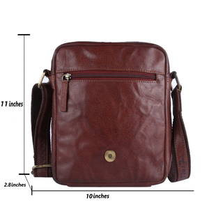 Bolso Bandolera de Cuero Marrón de Lujo y Calidad Premium para Hombre, Bolso Compacto para Oficina y Uso Casual en Venta - Product Image 5