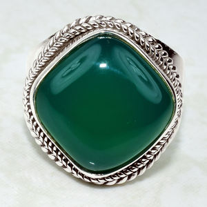 Anillos de plata de ley 925 con forma de cojín, joyería hecha a mano, al por mayor - Product Image 2