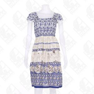 Vestido corto de playa de verano de manga de muñeca de elefante para mujer - Product Image 1