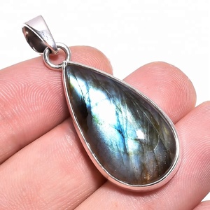 Colgantes de Plata de Ley 925 con gema de fuego para mujer, joyería hecha a mano, venta al por mayor - Product Image 6