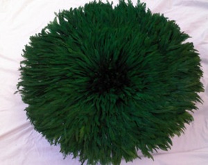 Tocado de plumas tejido auténticamente a mano, sombrero Original Bamileke Juju, estilo de arte tradicional, decoración de pared colgante para el hogar, JAM JUJU - Product Image 2