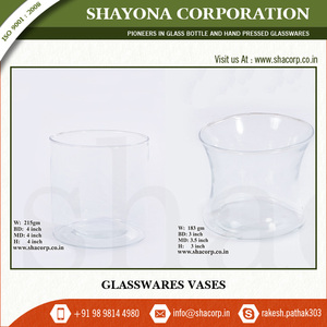 Vase en verre transparent et épais, Vase à verre pour fleurs, large, vente en gros - Product Image 2