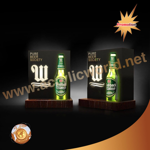 Estante de exhibición de vino acrílico, con logotipo, glorificador de vino - Product Image 6