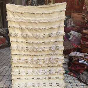 Couverture marocaine Handira de qualité supérieure, textiles berbères, laine vierge, pour mariage, couvre-lit - Product Image 1