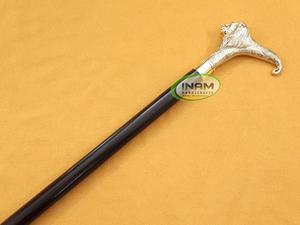 Bastón plegable de madera de Estilo vintage tallado a mano, de calidad superior bastón para caminar, con mango de León de diseñador - Product Image 3