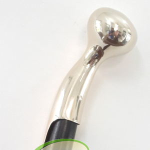 Bâton de marche/canne de randonnée pliable en bois de style vintage fait à la main avec poignée droite 92cm pointe en caoutchouc noir - Product Image 3