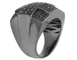 14k White Gold <b>Men's</b> Black Diamond Cross Fashion <b>Ring</b> 1.26 Carat,black Diamond <b>Ring</b> <b>Men</b>,diamond <b>Ring</b> 4 Carat - Product Image 5