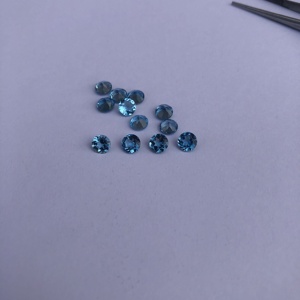 พลอยบุษราคัมสีฟ้าสวิส4มม. พลอยเจียระไนทรงกลมหลวมสำหรับร้านค้าขายส่งออนไลน์จากผู้ผลิตตัวแทนจำหน่ายที่ดีที่สุด - Product Image 1