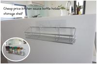 Support mural multifonctionnel en acier inoxydable à un niveau pour bouteilles de sauce transparentes, idéal pour cuisine et salle de bain – Prix abordable et écologique