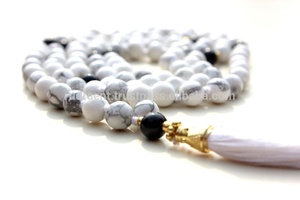 Tendance Howlite Onyx Gemstone Gland Yoga Bijoux Mala 108 Perles Perle Cristal De Guérison Naturelle Piedras Naturales Chaînes - Product Image 3