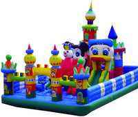 Terrain de jeux gonflable géant, roulettes gonflable, château gonflable, bon marché