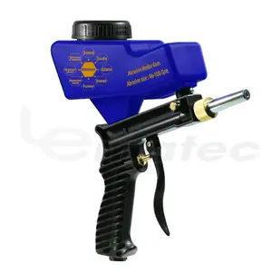 LEMATEC Gravity Feed Portable Sandblasting Gun for remove spot rust dirt paint Sandblaster gun