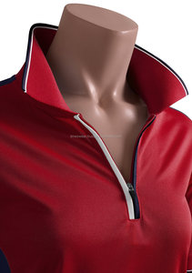 Girls Top Quality Short Sleeve Zip up Red Polo <b>Shirt</b> / Sports <b>Shirt</b> / <b>T</b>-<b>Shirt</b> - Product Image 4