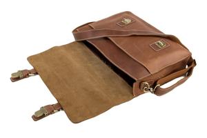 Maletín de cuero Crazy Horse para hombre, bolso de hombro, bandolera, elegante, hecho a mano, de cuero de grano superior, maletín de buena calidad - Product Image 4