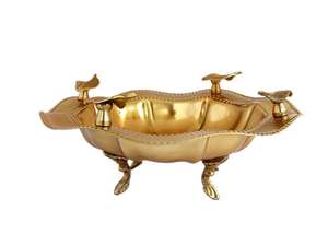 Bandeja de Servicio de Metal con Acabado de Cobre en Forma Rectangular de Pétalo de Latón Antiguo con Forma y Tamaño Personalizados - Product Image 5