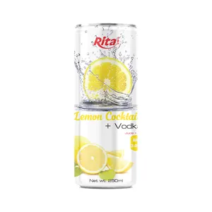 250Ml Slim Can Soda Minuman Rasa Lemon Vodka