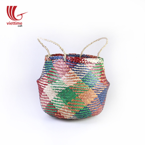 Wholesale Mixed -color Seagrass Belly <b>Basket</b>, <b>Woven</b> <b>Storage</b> <b>Basket</b> Made in Vietnam - Product Image 2