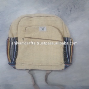 Estilo Hippie de algodón de cáñamo colorido Patchwork mochila bolsas para viajes al por mayor proveedor de la India - Product Image 2