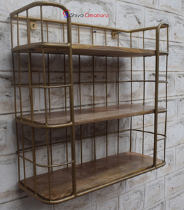 Étagère murale en métal de style industriel vintage, supports de rangement et étagères, armoire - Product Image 5