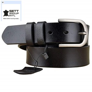 Ceinture en cuir véritable de peau de vache de mode décontractée vintage pour hommes de haute qualité avec boucle en acier Logo de longueur personnalisé fabriqué au Bangladesh - Product Image 5