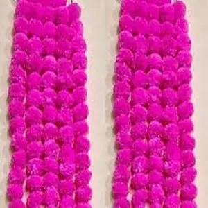 Artificial Marigold Pink Hawaiian Pink Flower Garlands for Bridal