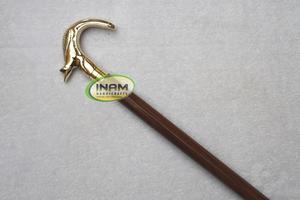 ไม้เท้าทำด้วยมือมีด้ามจับจระเข้ทำจากทองเหลืองสำหรับกิจกรรมกลางแจ้งเช่นการเดินป่า - Product Image 3