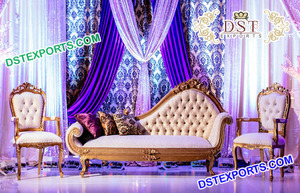 ล่าสุด Mehndi เวทีโซฟาสีฟ้ารอยัลตั้งผู้ผลิตเฟอร์นิเจอร์จัดงานแต่งงานเอเชียอินเดียจัดงานแต่งงานไม้แกะสลักโซฟา - Product Image 5