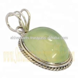 New Fashion Vintage Style Fine <b>Jewelry</b> Pendant Handmade 925 Sterling Silver <b>Emerald</b> Cut Prehnite Gemstone Gold Rhodium <b>Jewelry</b> - Product Image 2