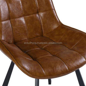 Upholstered Tan <b>Faux</b> <b>Leather</b> Dining <b>Chair</b>/<b>Leather</b> <b>Chair</b> - Product Image 6
