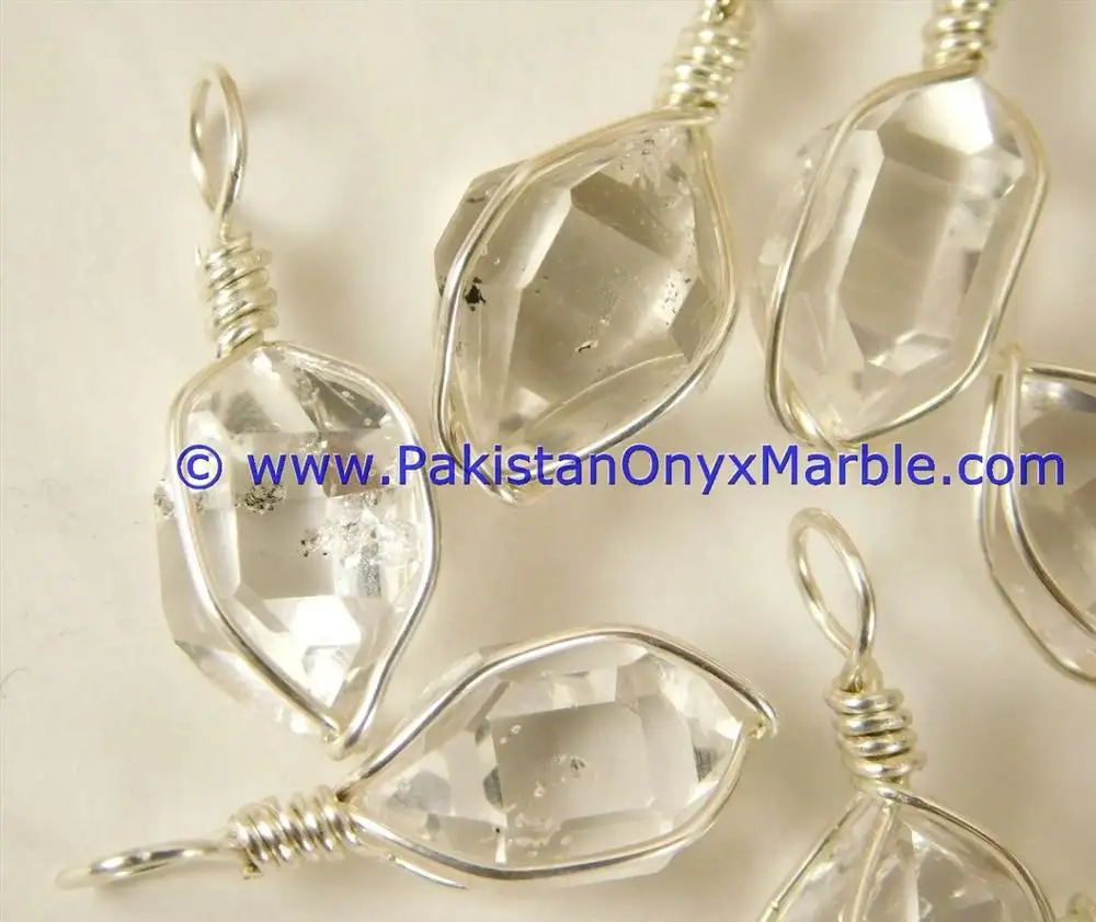 Perfect Size & Shape Herkimer diamond sterling silver pendant natural crystal quartz jewelry handmade