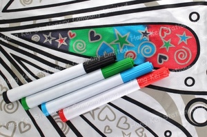 Precio de fábrica Rotulador textil promocional a granel Tinta lavable de colores Conjunto de tela Embalaje - Product Image 3