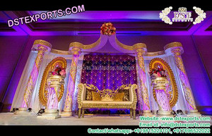 NagabเวทีWalimaพร้อมแผงJhronka,เวทีแต่งงานมุสลิมตกแต่งเวทีJhronkaสำหรับแผนกต้อนรับมุสลิม - Product Image 5