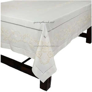 Broderie Florale Nappe Haute Qualité Coton Ajouré Nappe pour La Maison Restaurant Hôtel Partie Intérieure En Plein Air - Product Image 1