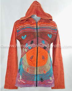 Sweat-shirt imprimé ORANGE pour femmes, style bohème, rétro, élégant, CSWJ, 295 - Product Image 3