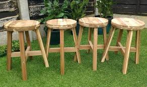 Tabouret en Bois Rustique Antique - Product Image 4