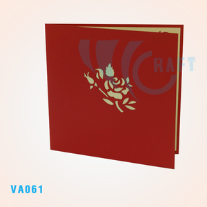 Hecho a mano 3D Pop-up I Love You Tarjeta de felicitación Hermosa artesanía de papel de Vietnam - Product Image 2