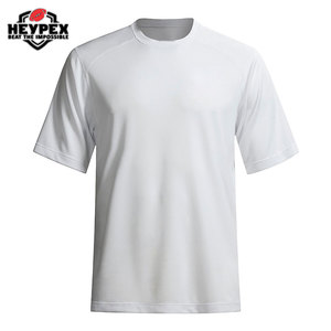 Conçu sur mesure T-shirts décontractés à manches courtes pour hommes respirant tricoté col rond grande taille méthode de tissage non tissé vierge - Product Image 2